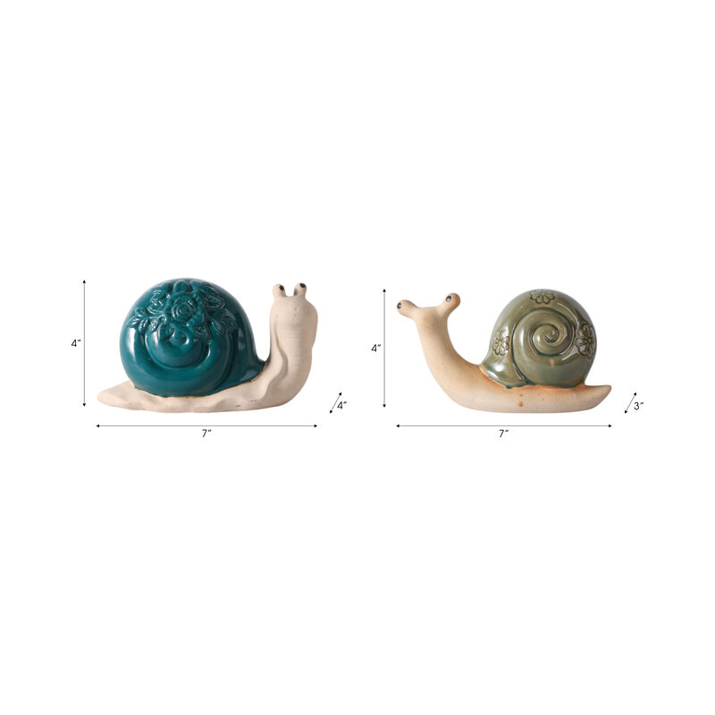 Flower Snails (Set of 2)