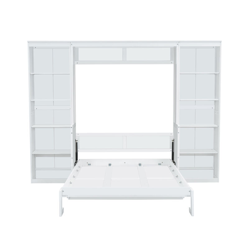 Merax Murphy Bed with Desk and Bookshelf image number 0