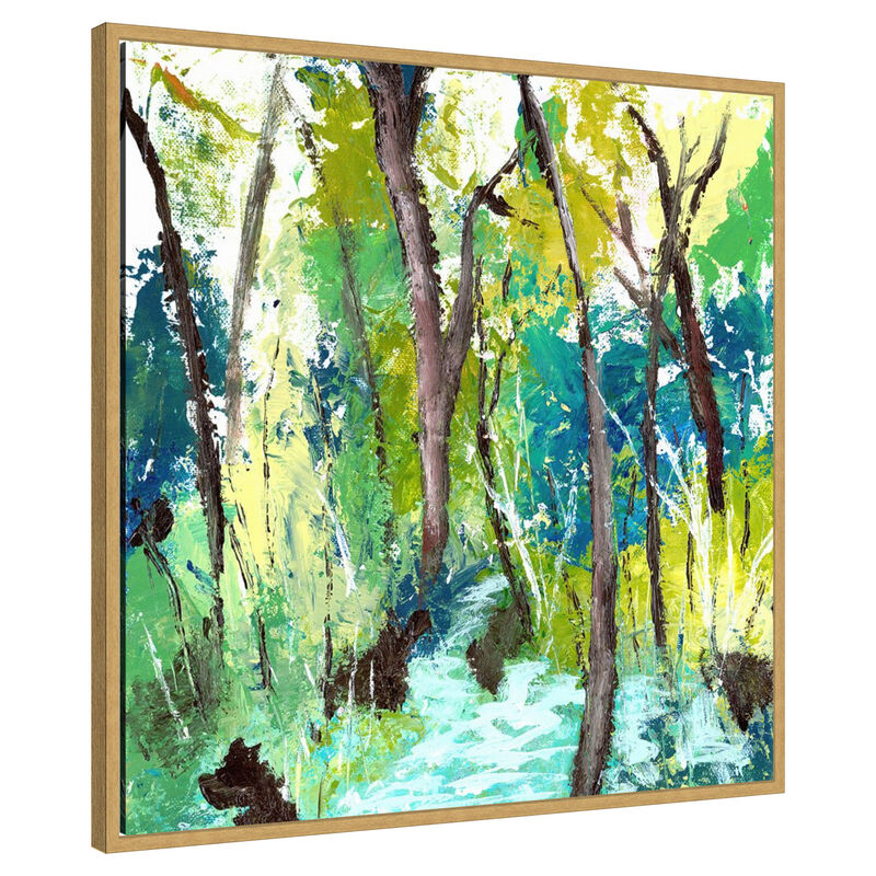 Turquoise Forest by Elan Studios Framed Canvas Wall Art image number 2