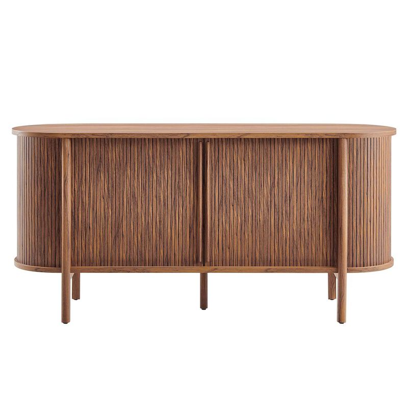 Modway Cadence 63 Inch Fluted Sideboard - Versatile Buffet Stand - Modern TV Console - Credenza with Storage - Entryway Cabinet - High TV Stand image number 4