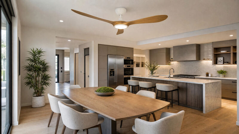 ENLIGHT 56" Smart DC Ceiling Fan with Light, IP66 Outdoor/Coastal Rated, Matter Smart Home Integration, 3 Blades image number 4