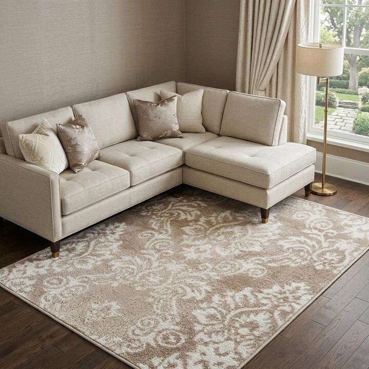 HomeRoots Oriental Power Loom Area Rug
