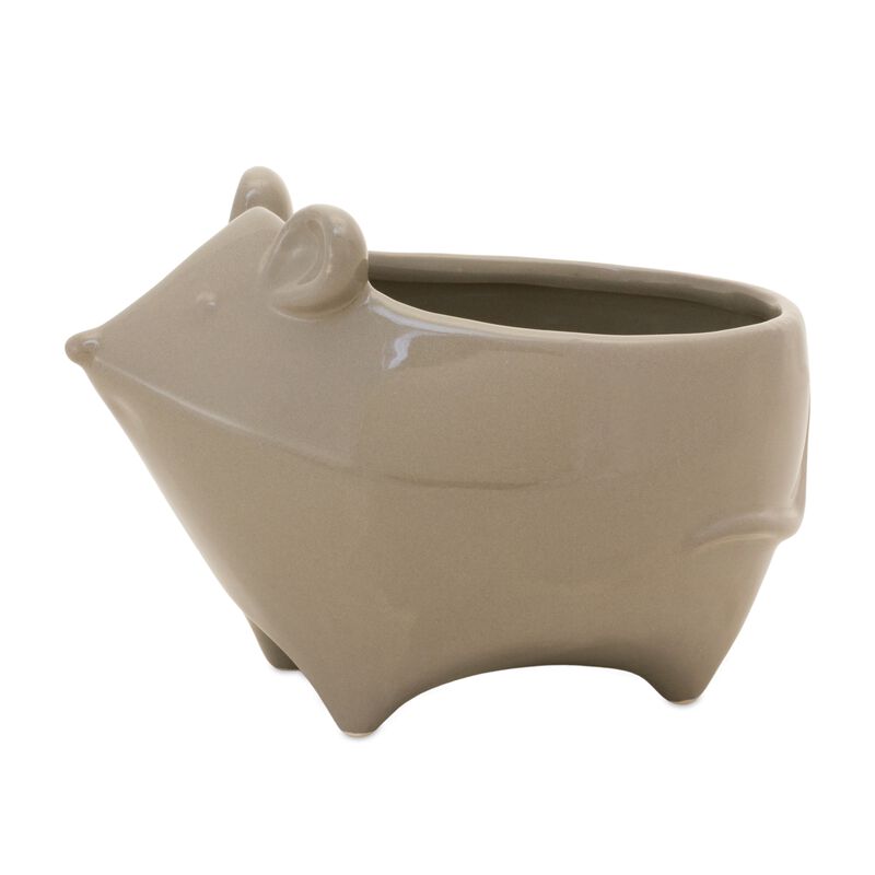 Ceramic Mouse Planter Set (4) &ndash; Ideal Gift for Garden Lovers, Plant Enthusiasts, and Mouse Fans