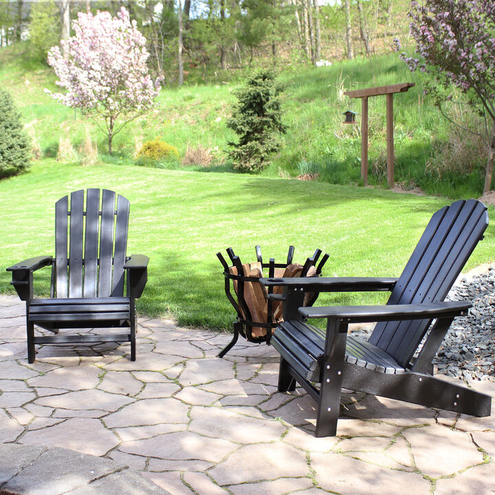 Sunnydaze Set of 2 Adirondack Chair with Cup Holder