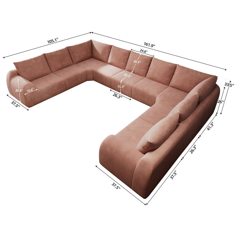 Scug Oversized U Shape Modular Sofa image number 5