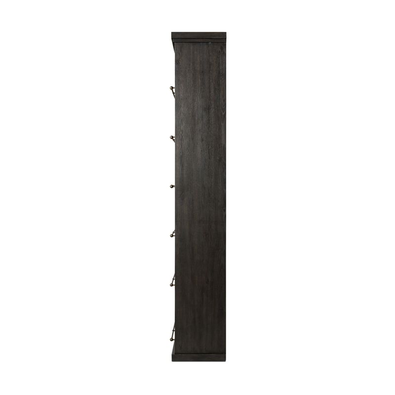Alistair Smoked Black Bookcase