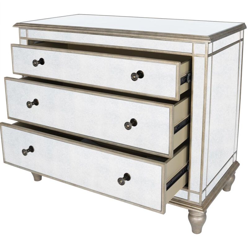 Butler Specialty Laflin Mirrored Console Chest, Silver