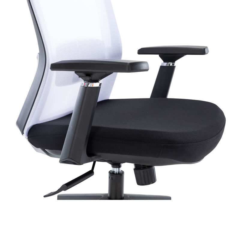LeisureMod Ergonomic Office Chair Mid-Back Mesh Conference Chair Swivel Computer Chair With Adjustable Height and Armrests Ingram Series