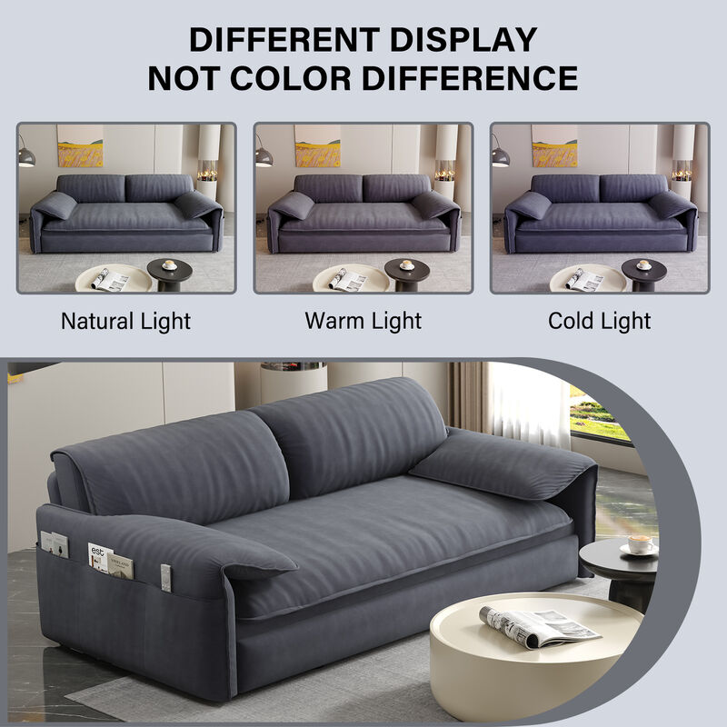 Merax Velvet Loveseat Sleeper Sofa for Living Room