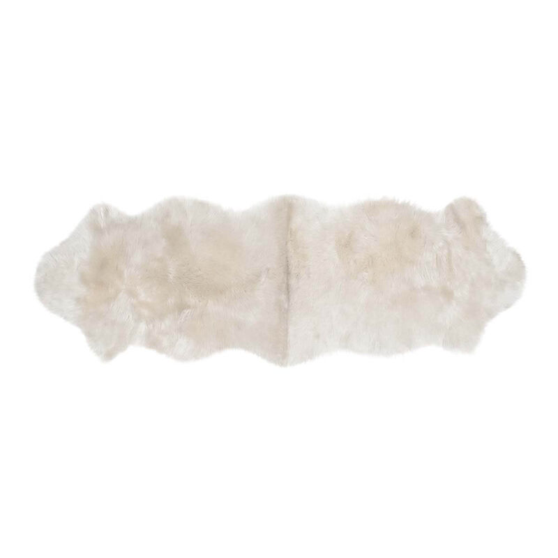 Genuine Sheepskin Rug "Duo" (1' 10" x 5' 11") &ndash; Soft & Fluffy Lambskin Rug - Made in Argentina.