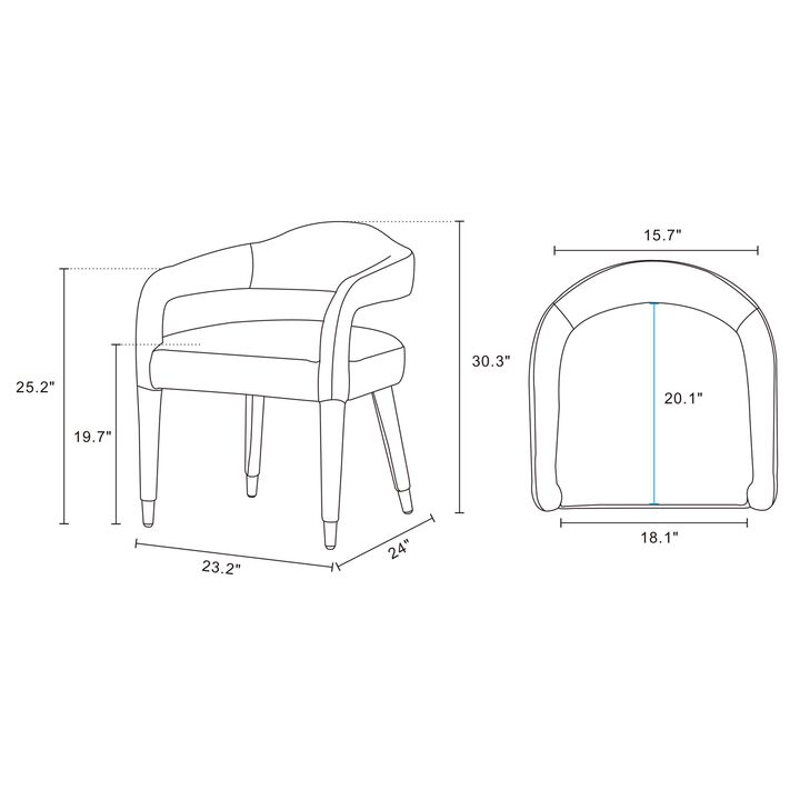 Aspen Gray Dining Arm Chairs (Set of 2)