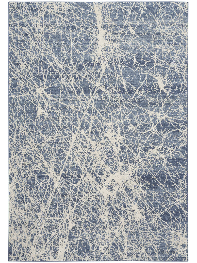 Exhale EXL02 Navy/Ivory 5'3" x 7'3" Rug