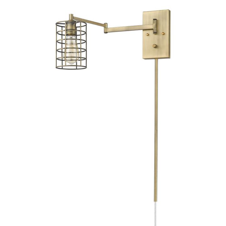 Hivvago Industrial Gold Metal Wall Sconce