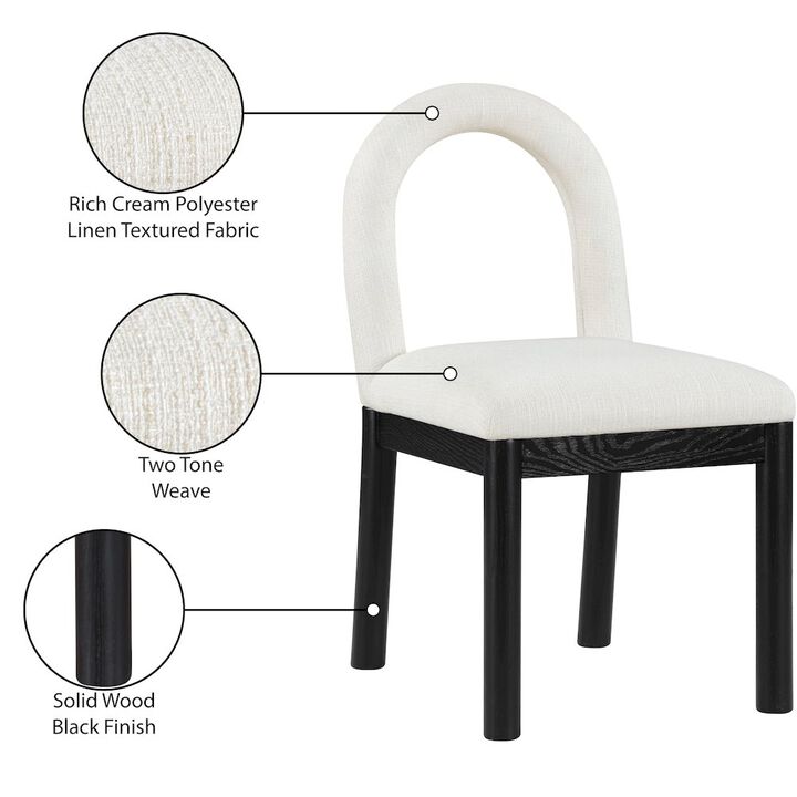 Meridian Furniture Conrad Linen Textured Fabric Dining Chair