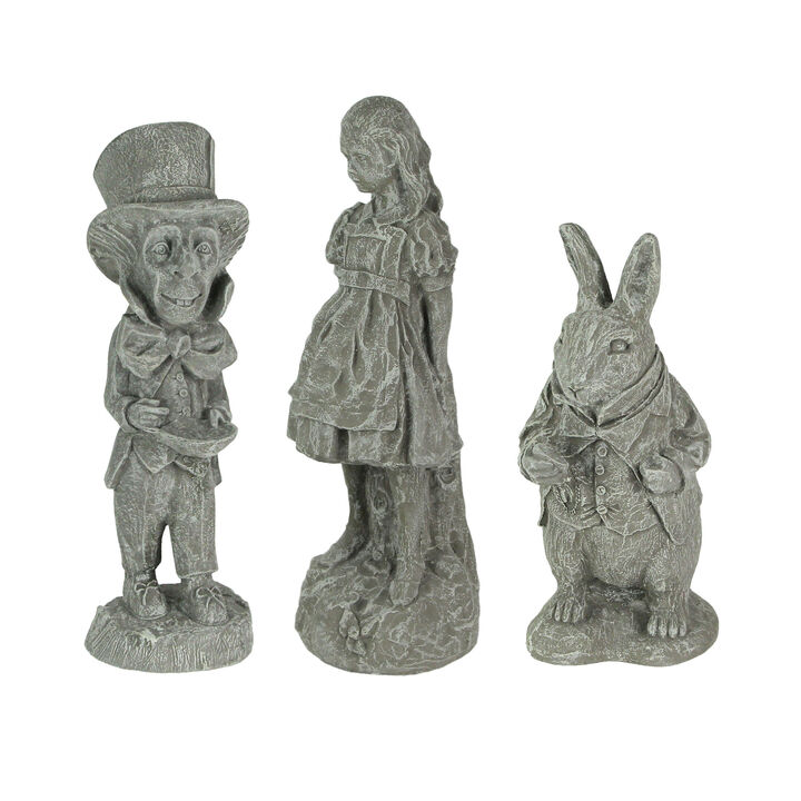 3-Piece Wonderland Statue Set - Gray Cement
