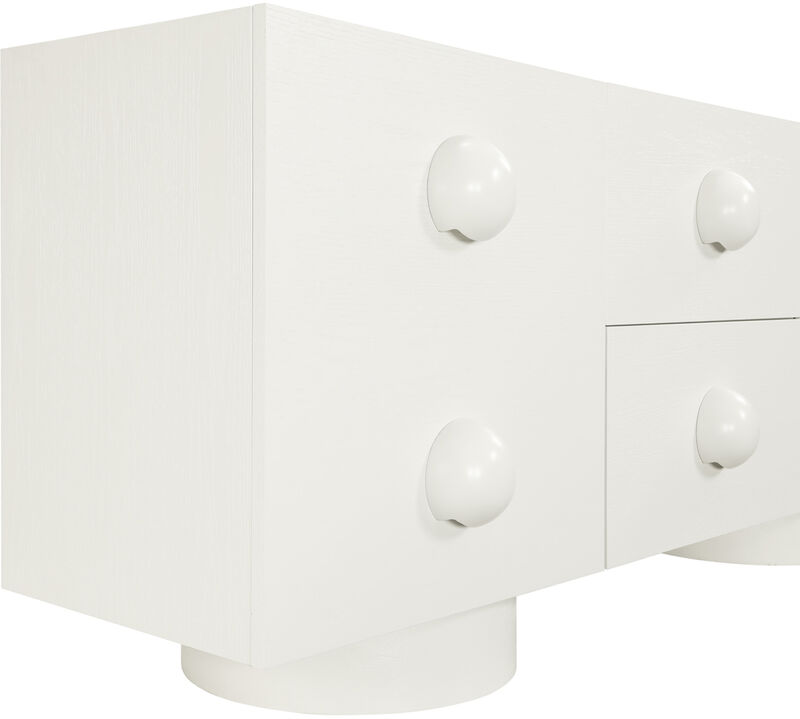 Meridian Furniture Bubble Cream Rubberwood with Oak Veneer Sideboard/Buffet image number 7
