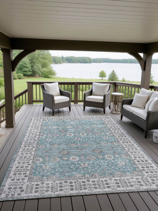 Hatay HY8 Teal 10' x 14' Rug