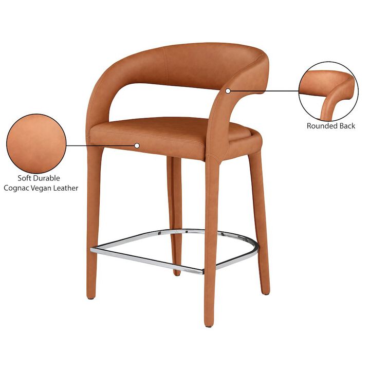 Meridian Furniture Sylvester Vegan Leather Stool