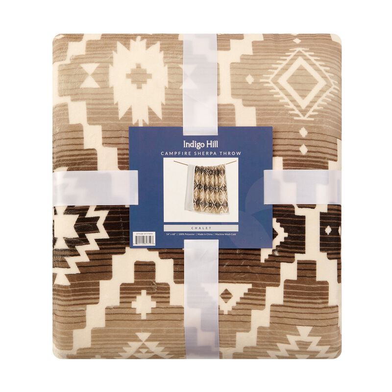 Chalet Aztec Campfire Sherpa Throw image number 6