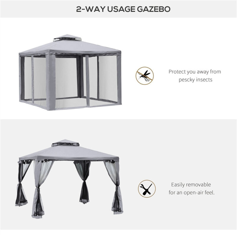Heavy-Duty Patio Gazebo Sturdy Outdoor Canopy for Backyard & Pool Area