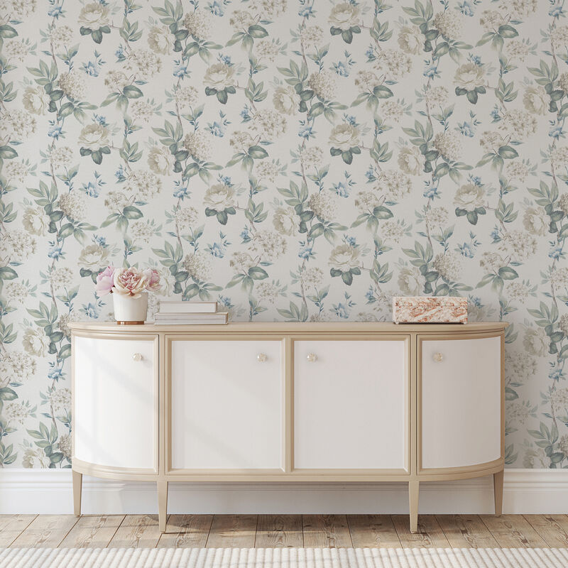Atley Light Green Floral Wallpaper image number 4