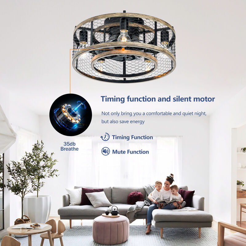 ELEMENT ACE Efficient Cage Ceiling Fan With Remote Control And Quiet Motor For Indoor Spaces image number 7