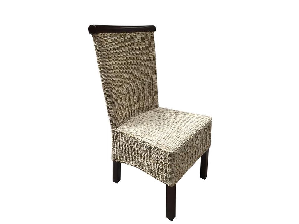 Abaca & Wood Dining Chair-(2pc Set)