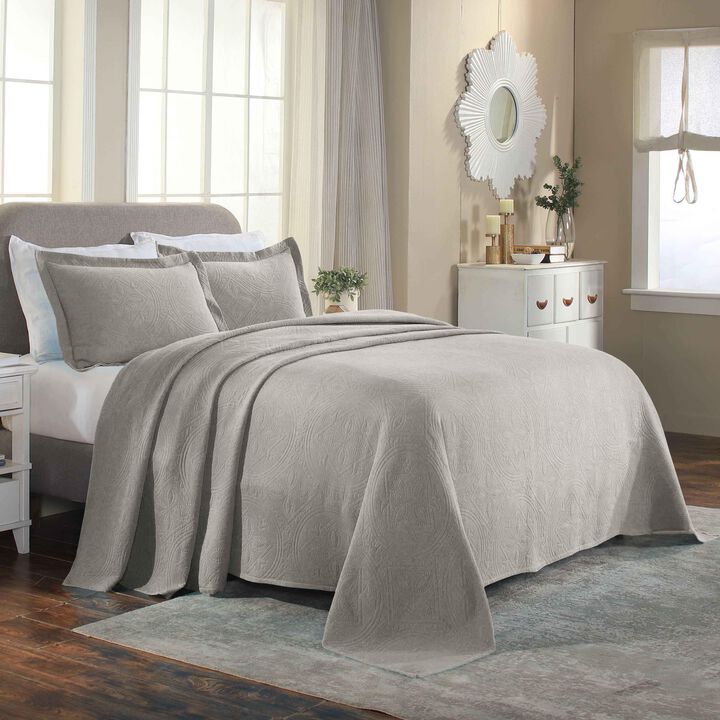 Lightweight Cotton Bedspread Set 3-Piece, Celtic Circle Patterned Matelasse