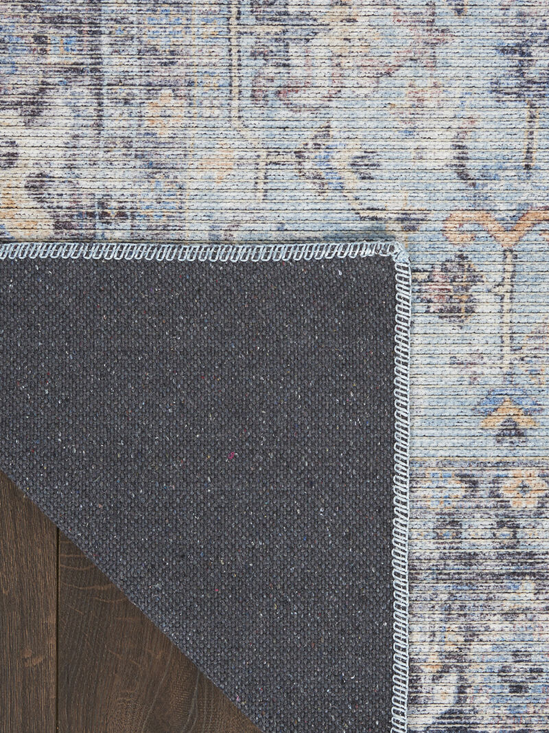 Machine Washable Series 1 SR104 Light Gray/Blue 7'10" x 9'10" Rug