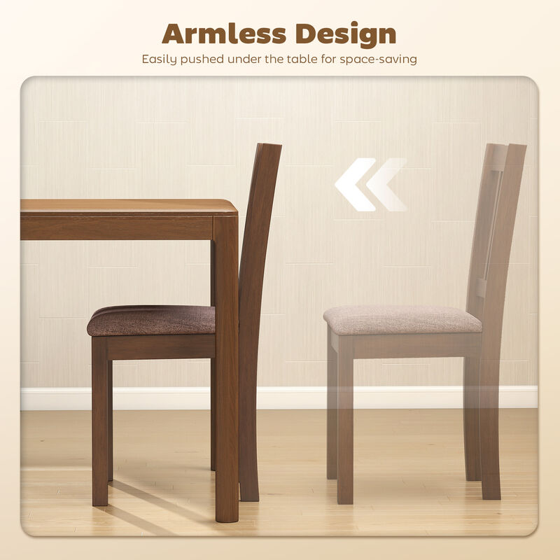 Hivvago Kitchen Chairs Set of 2 with Rubberwood Legs image number 5