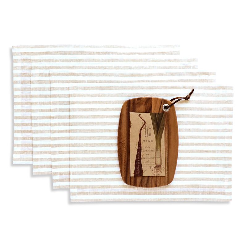 Linen Placemats - Amalfi Stripe (Set of 4) image number 0