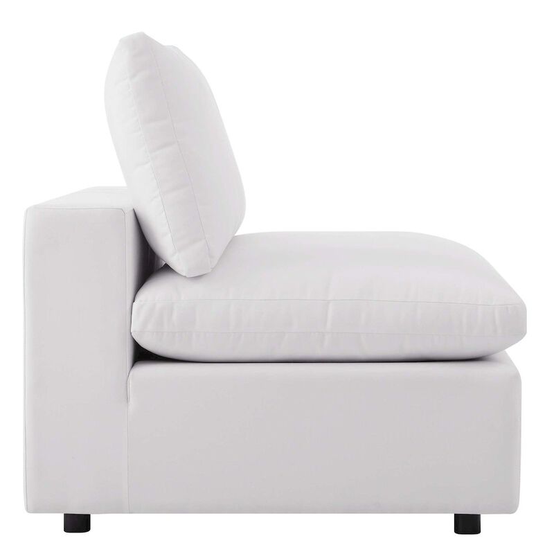 Commix Overstuffed Outdoor Patio Armless Chair image number 3