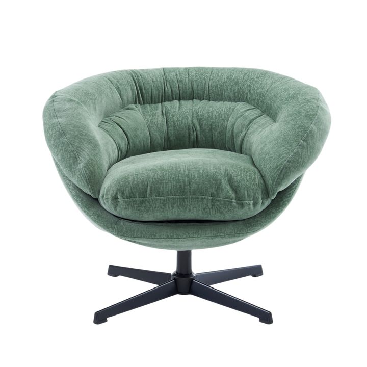 Merax Chenille Upholstered 360&deg; Swivel Accent Chair