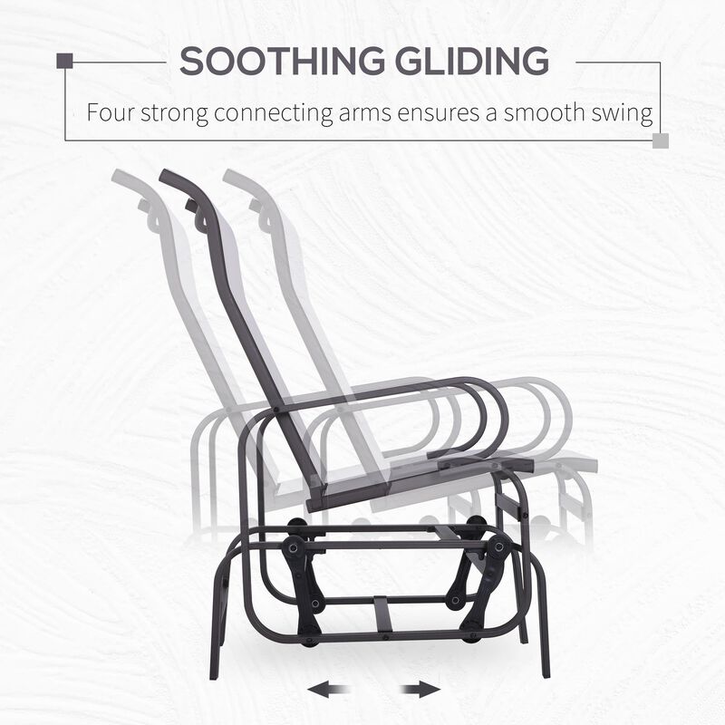Outdoor Glider Chair, Patio Gliders, Smooth Rocking Chairs for Outside Patio image number 4