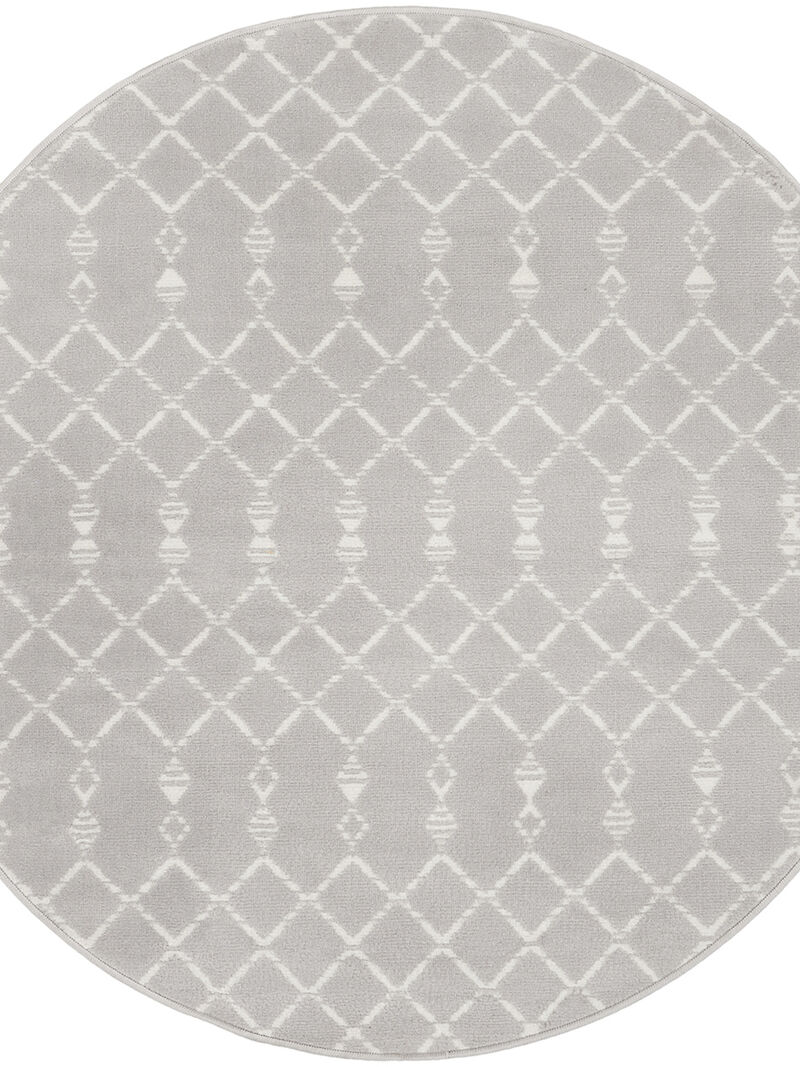 Whimsicle WHS02 Gray 5' x Round Rug