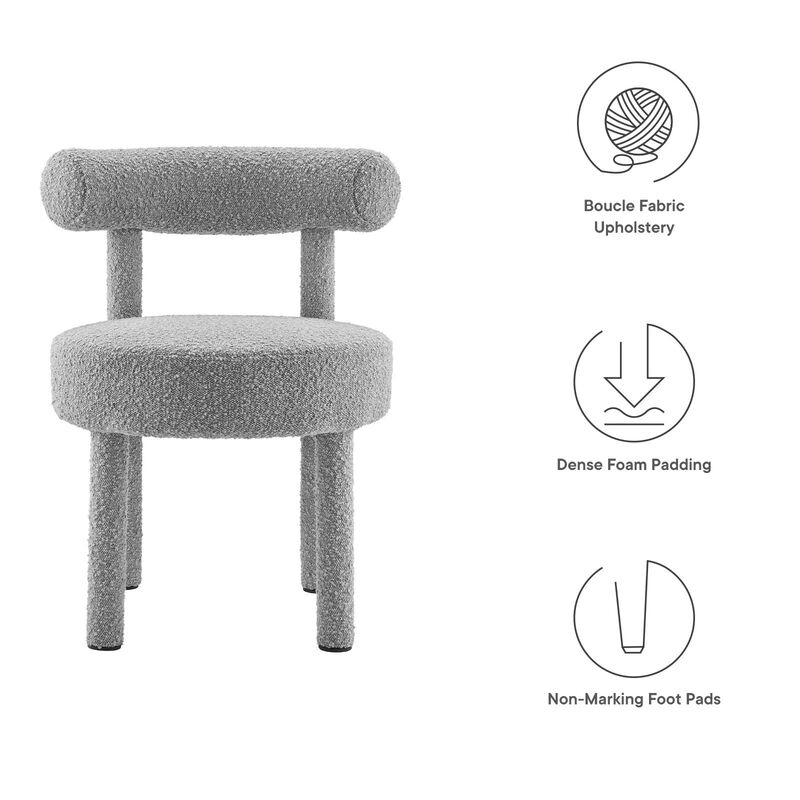 Toulouse Boucle Fabric Dining Chair image number 5