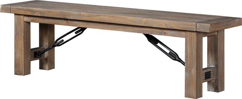 Autumn Solid Wood Dining Bench in Flink Oak