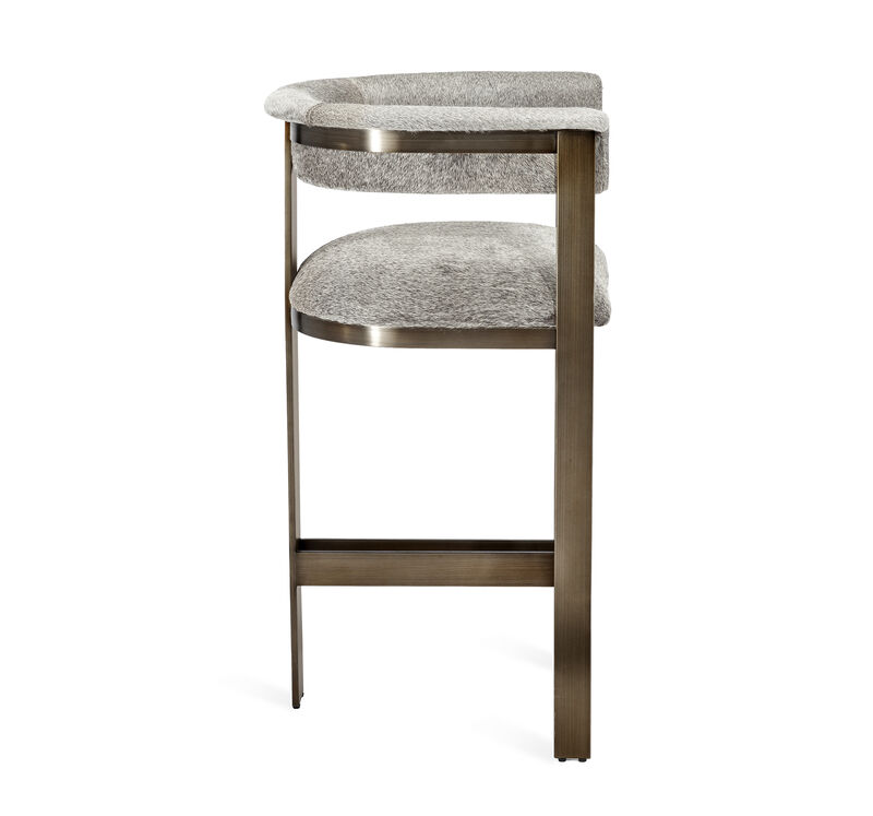 Darcy Hide Counter Stool - Nickel