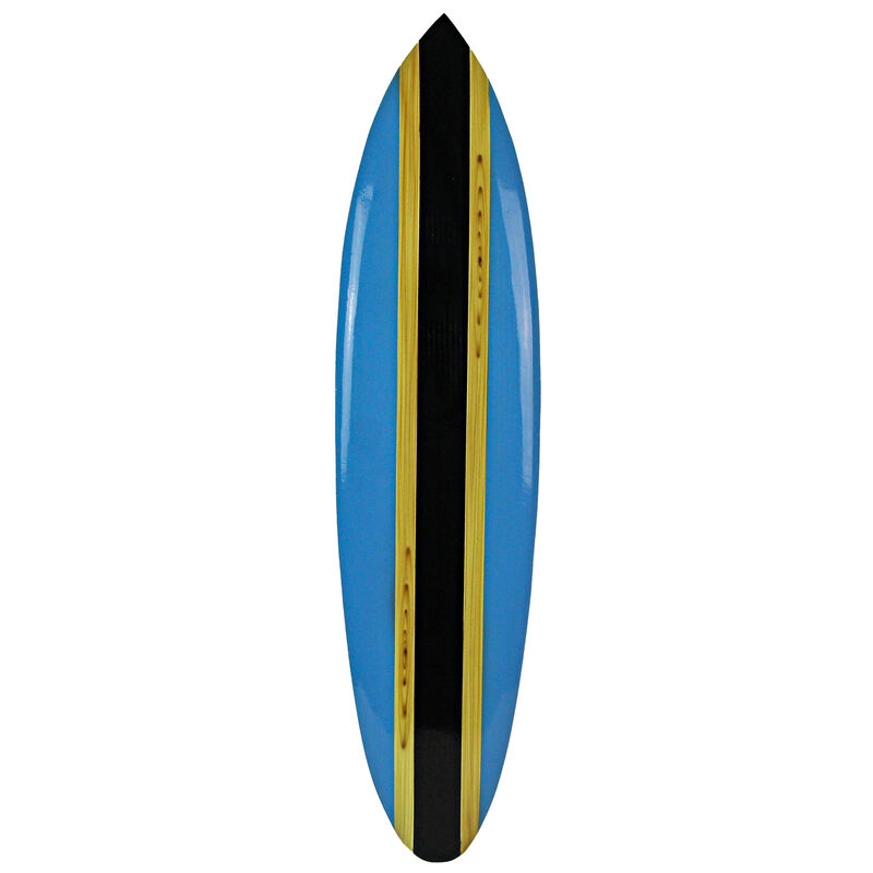 Striped Wooden Surfboard Wall Hanging 39 inch image number 0