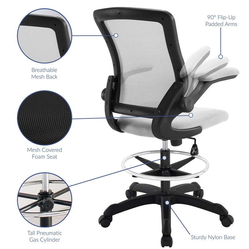Modway Furniture - Veer Drafting Chair Gray image number 5