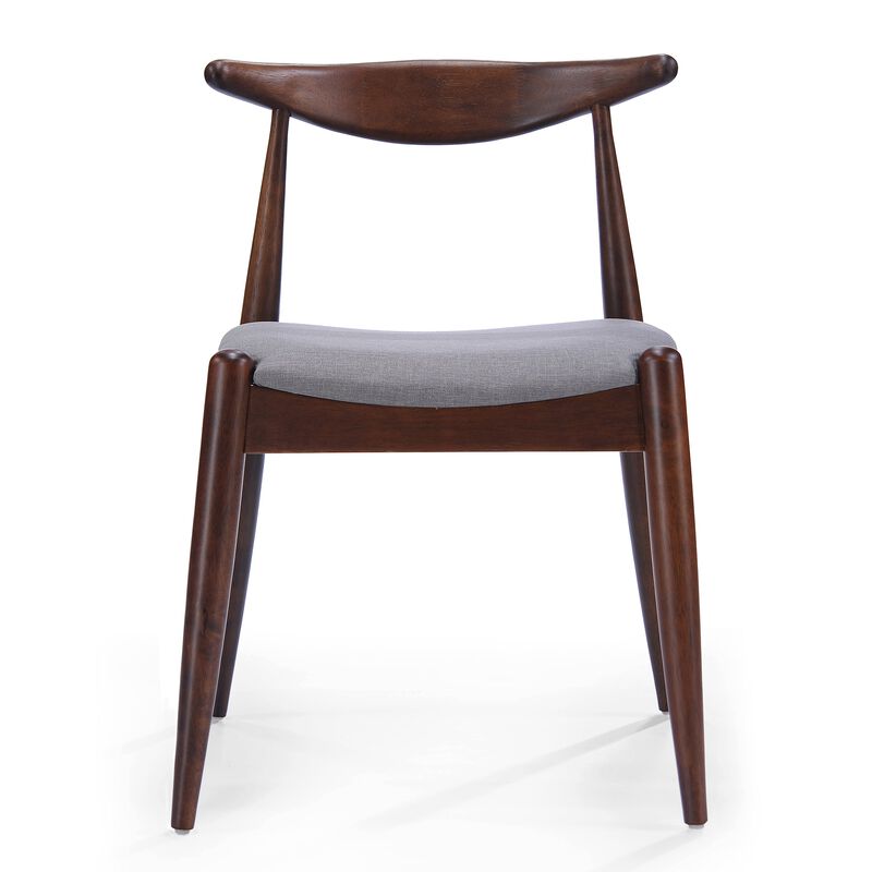 Set of 2 Rubberwood Dining Chairs with Ergonomic Backrest and Cushioned Seats image number 7