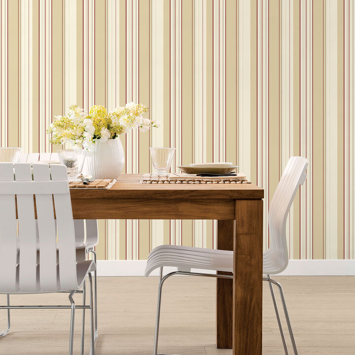 Kitchen Recipes Stripe Beige Wallpaper G12107