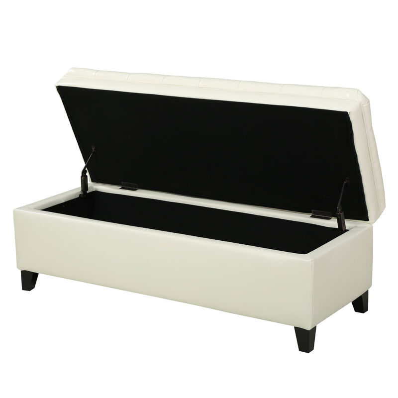 Merax PU Leather Storage Ottoman Bench