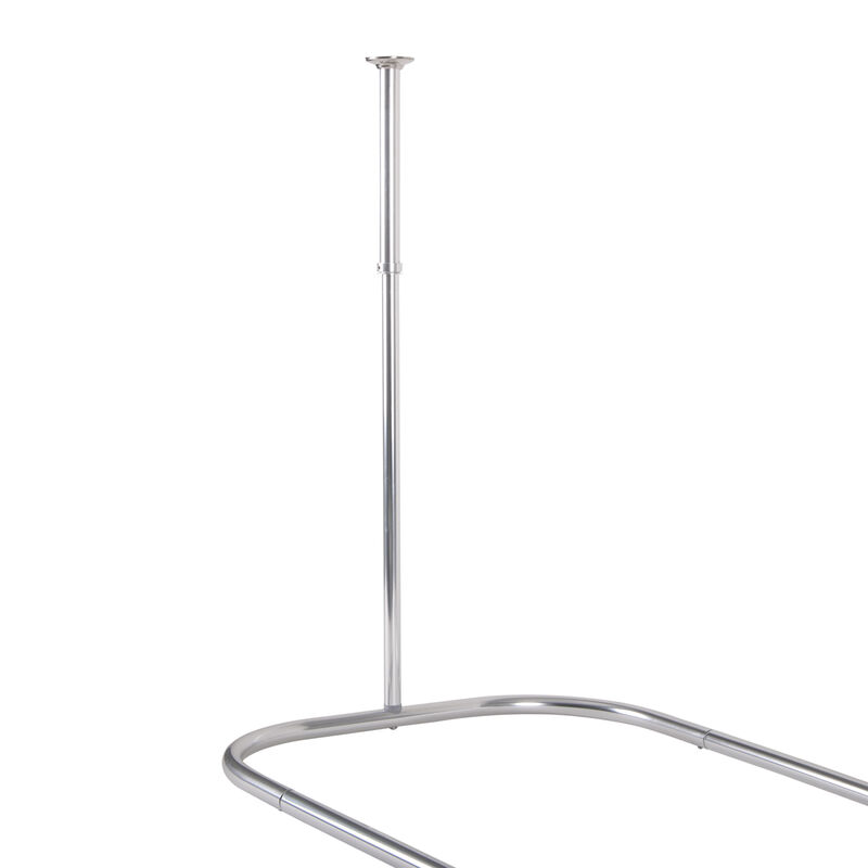 Utopia Alley Rustproof Aluminum Hoop Shower Rod With Ceiling Support for Clawfoot Tub, 58.3 Inch Size by 24 Inch image number 2