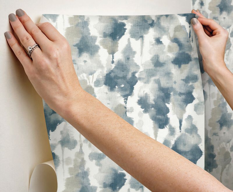 Mirage Navy Peel & Stick Wallpaper (Double Roll) image number 5