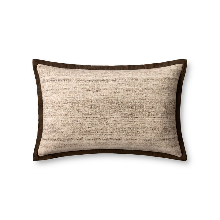 PLL0143 Brown/Ivory 16''x26'' Cover w/Down Pillow
