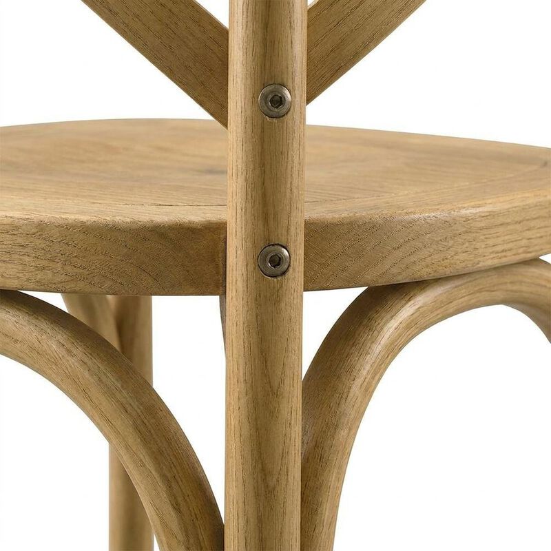 Solid Wood Dining Side Chair with Cushioned Seat for Dining Room, White image number 3