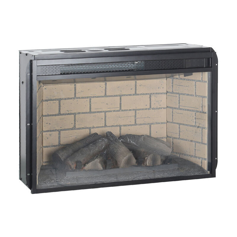 Streamdale 26" Infrared Quartz Fireplace Insert - Woodlog and Brick