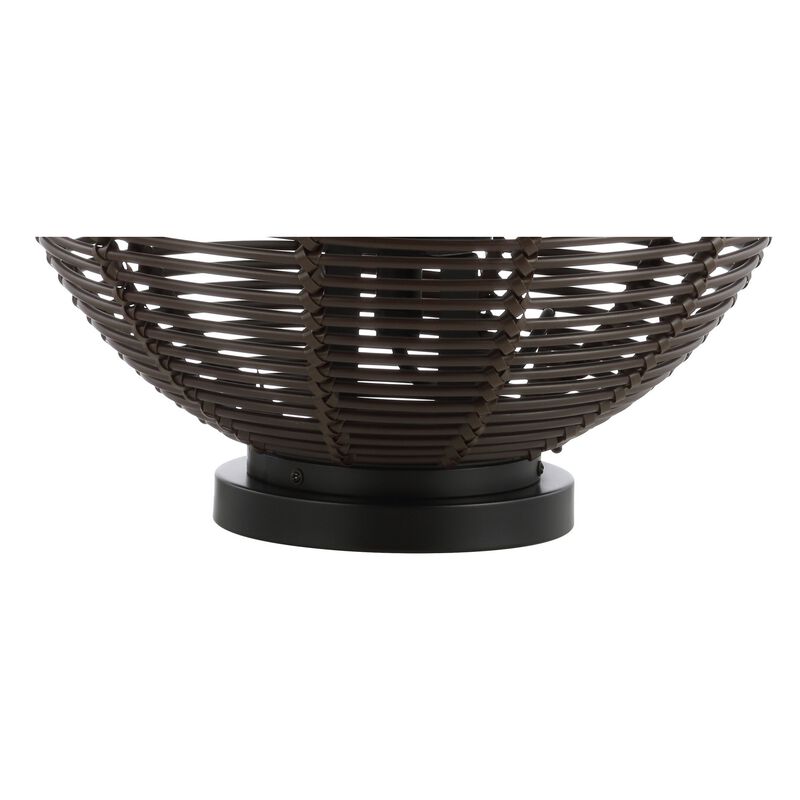 Jigu Outdoor Woven Globe Asian LED Lantern image number 6