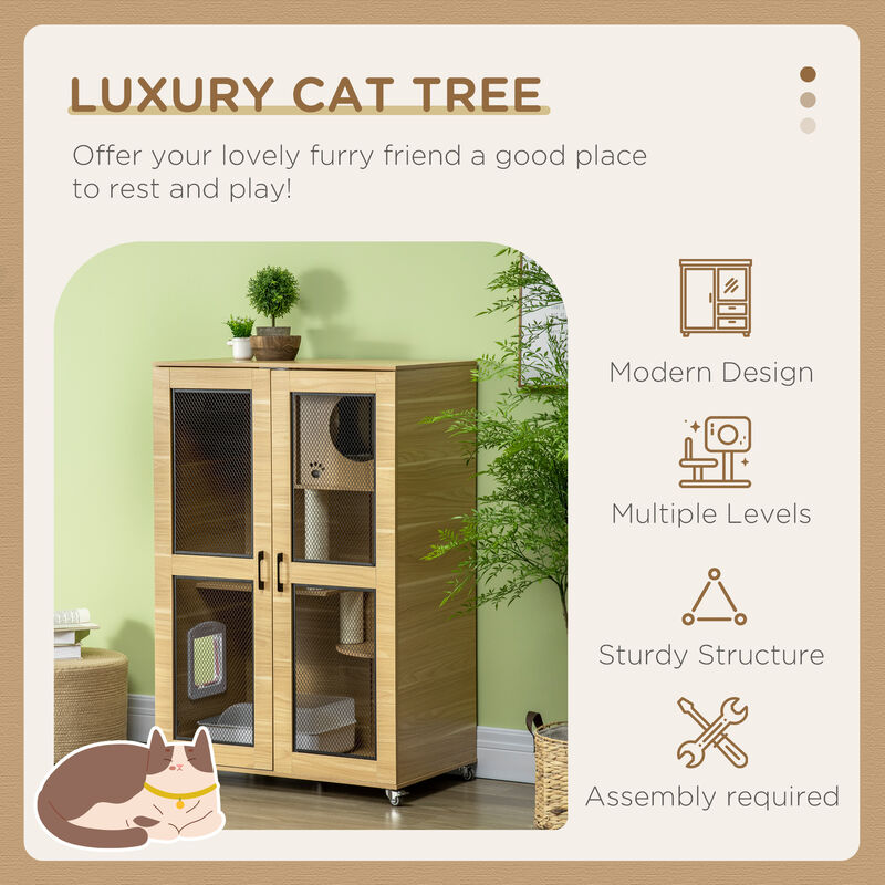 Cat Enclosure with Magnetic Front Closure and Convenient Side Door image number 2